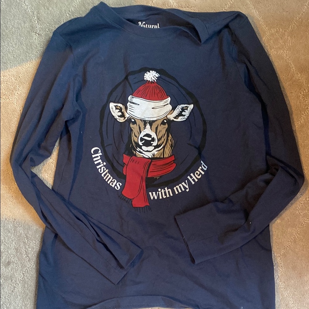 Christmas Cow Long Sleeve Shirt